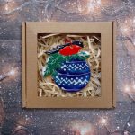 Zawieszka ceramiczna babka niebieska