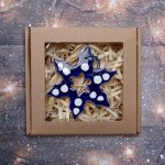 Zawieszka ceramiczna gwiazda granatowa